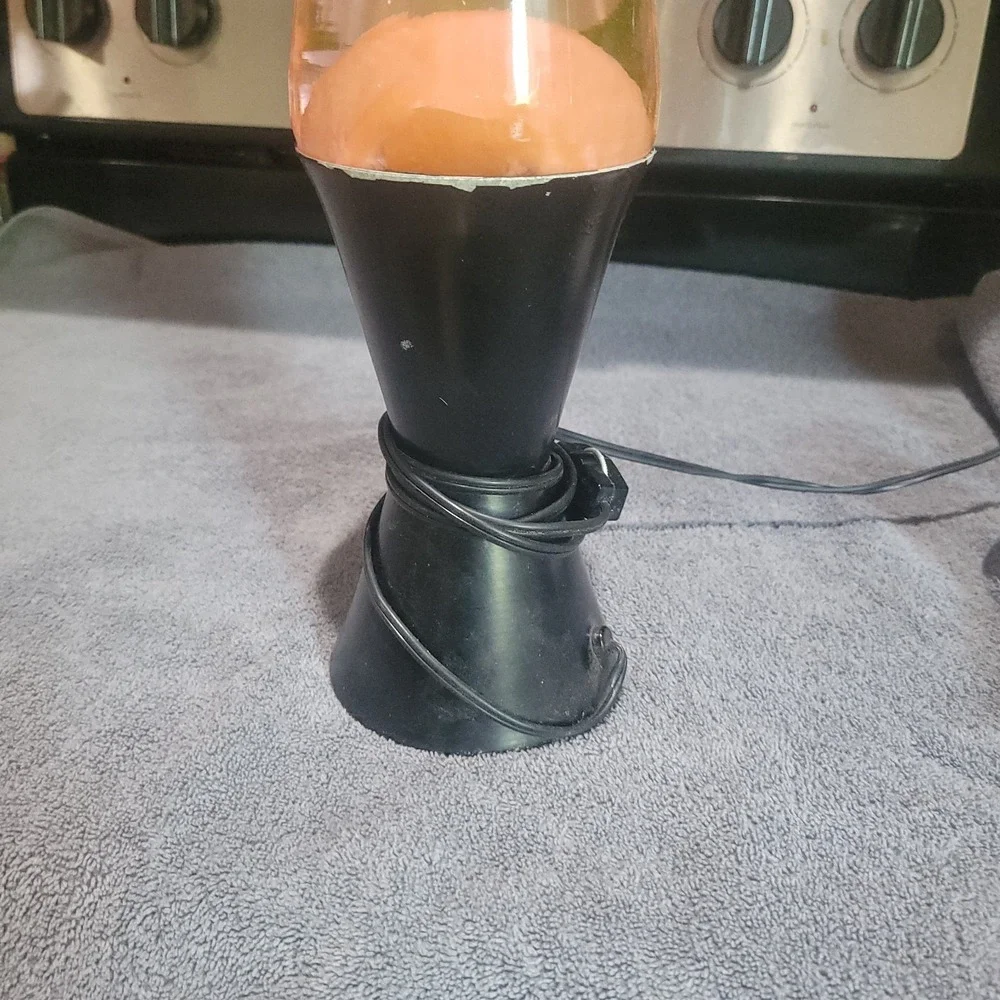 Vintage 90s Lava Lite Lamp Orange Wax Liquid Lava Lamp
